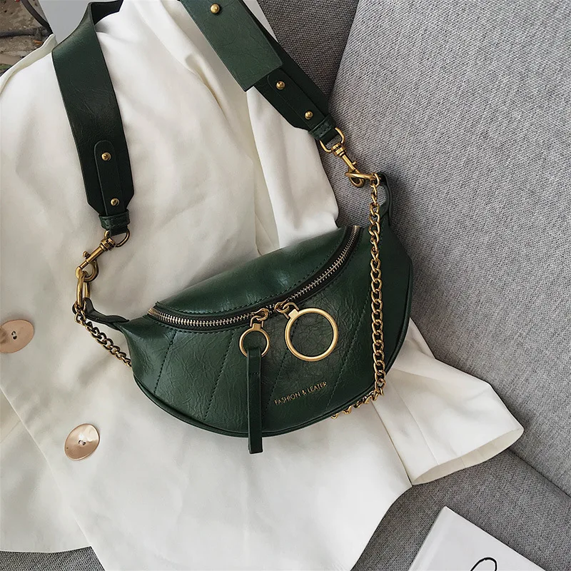 

PU leather 2019 new fashion retro crossbody saddle bag foreign Korean version of the shoulder chain bag Top-handle Bag