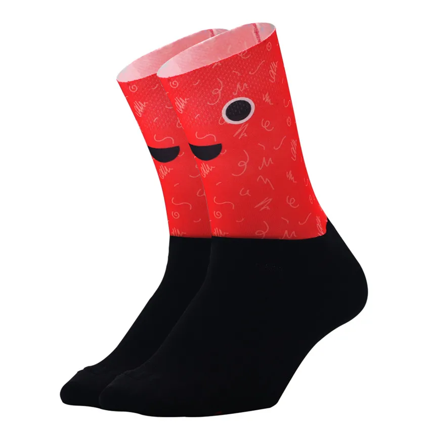 Новые спортивные носки для бега, забавные Нескользящие мужские и женские велосипедные носки, спортивные носки для велоспорта, Компрессионные носки для кемпинга - Цвет: S01