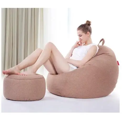VESCOVO большой размер сандаль татами beanbag ленивый мешок стул бобовый диван размер 90*110 см - Цвет: a set