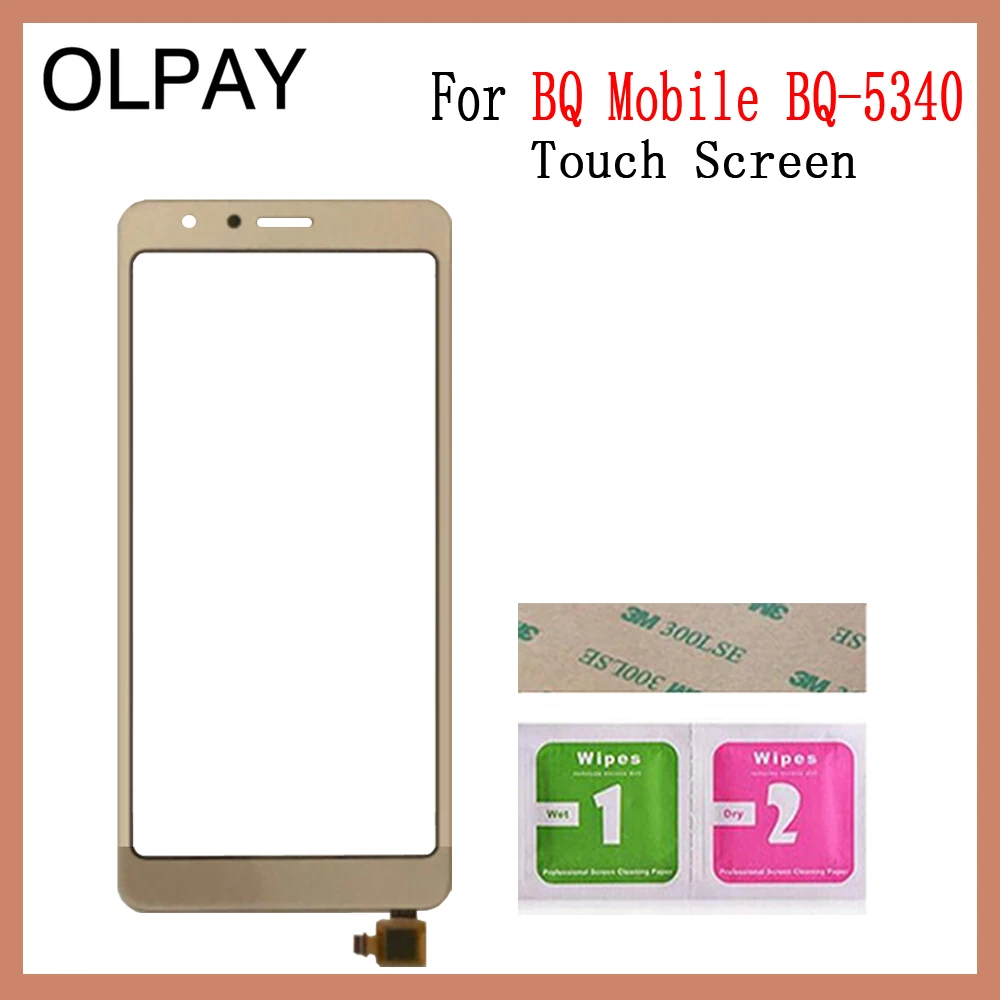 OLPAY 5.34 inch Touch Screen For BQ Mobile BQ-5340 BQ 5340 Touch Screen Digitizer Panel Front Glass Lens Sensor Repair And Tools - Цвет: Gold No Tools