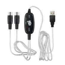 1pc MIDI Para Cabo USB Portátil Prático Durável Acessório Conexão Cabo Ferramenta De Conversão para Instrumentos de Edição De Música de Som C