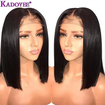 

Brazilian Wig Long Short Bob Straight Lace Front Human Hair Wigs Middle Part Pre Plucked Bleached Knots Remy Hair Wig For Women