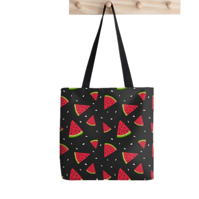 Shopper Watermelons in the dark Throw Printed Tote Bag women Harajuku shopper handbag girl Shoulder shopping bag Lady Canvas Bag