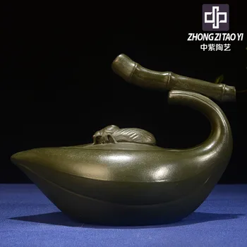 

In Purple Yixing Imitate Old Kettle Old Dark-red Enameled Pottery Teapot Taiwan Backflow One Factory The Cultural Revolution