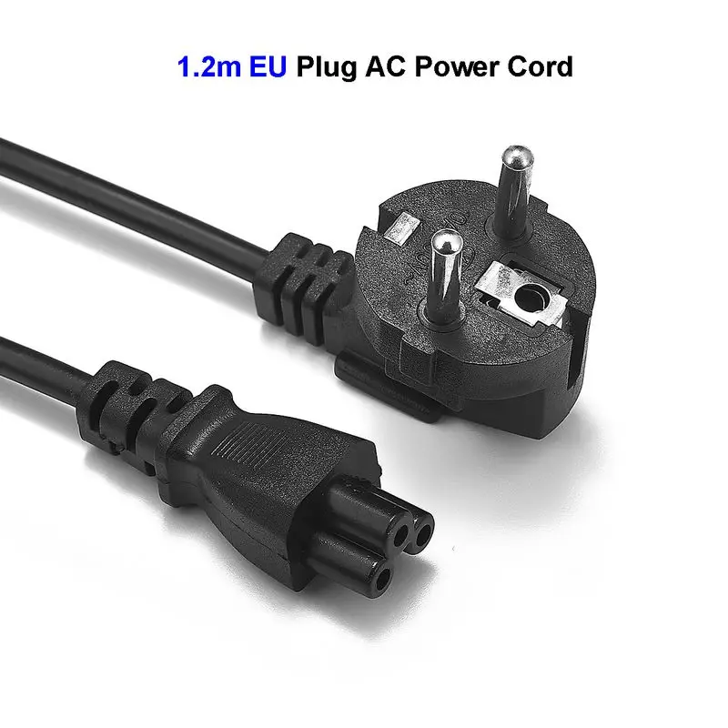 

EU AC Power Cord 1.2m 1.5m 1.8m 6ft Euro IEC C5 Plug Laptop Power Cable For HP Dell Lenovo Sony Notebook LG TV