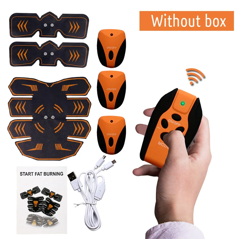 Item A no box Стимулятор мышц живота, тренажер, EMS, оборудование для фитнеса, оборудование для тренировки мышц, электростимулятор, упражнения дома, тренажерного зала - Цвет: Item A no box