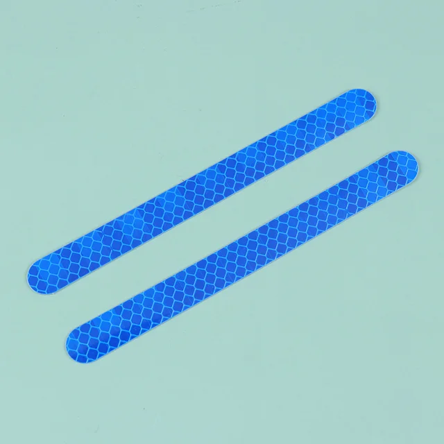 2PCS Car Stickers Rearview Mirror Reflective Strip Anti-collision Warning Stickers Exterior Reflex Tape Reflective Strip Blue