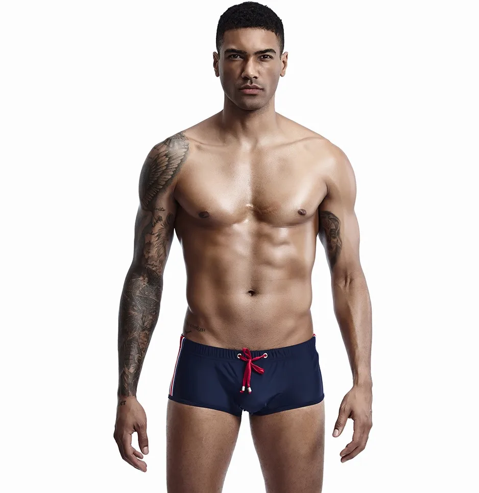 SEOBEAN, бренд Мужская сексуальная одежда для купания плавки мужские бикини летние мужские быстросохнущие купальные костюмы Шорты для плавания спортивные шорты 90803 - Цвет: Navy