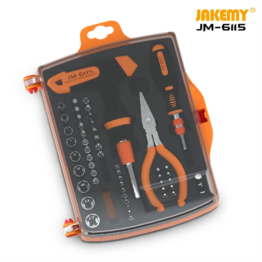 JAKEMY JM-6115 60 в 1 Многофункциональный Высокоточный фиксатор насадки отвертки набор бытовой ремонтный набор инструментов Мобильный телефон компьютер