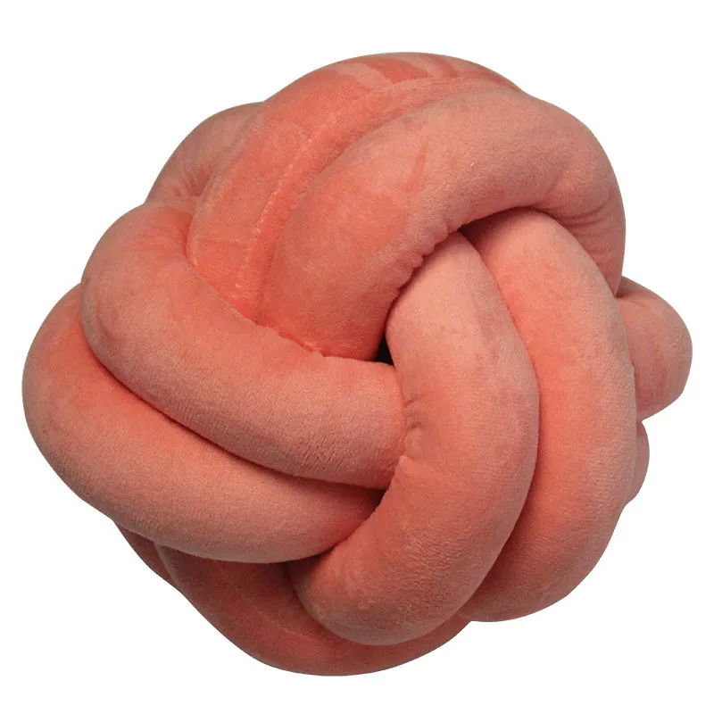 Dark Pink Завязанная плюшевый шар Подушка круглая подушка поясная подушка на диван-кровать для дома украшения куклы игрушки для детей 18 см/30 см/25 см - Цвет: Dark Pink