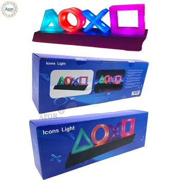 

2020 For ps4 mood flash lamp icon modeling voice control decorative lamp house colorful lights game lampstand led light game