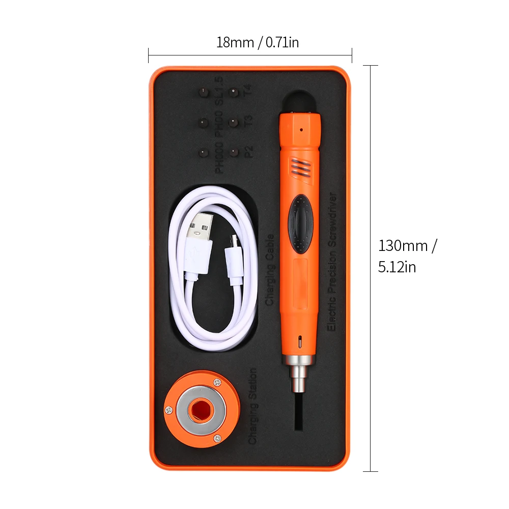 

Mini Screwdriver Kit Precision Screwdriver Set Pen Type Cordless Electric Screwdriver with 6pcs Bits for Mobile Phone Repair