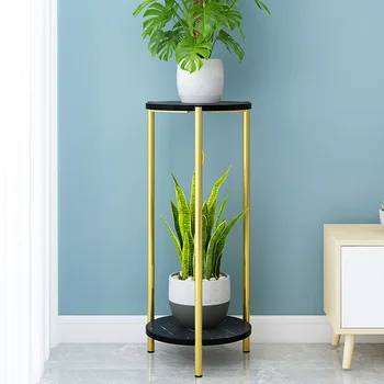 

Flower rack iron multi-storey household save space balcony floor shelf Indoor creative flower pot plant stand decorative tray