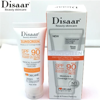 

Disaar Beauty Skin Care Facial Sunscreen Cream Spf Max 90 Oil Free Radical Scavenger Anti Oxidant UVA/UVB 40g Sunblock
