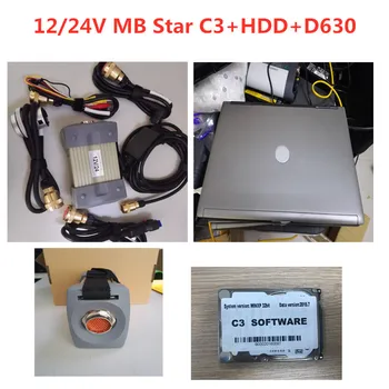 

2020 Best MB STAR C3 Multiplexer with laptop D630 & software HDD SD Connect C3 Diagnostic Tool star diagnosis c3 Full set