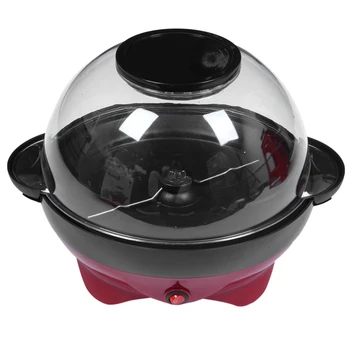 

Mini Red Small Round Machine Home Children Automatic corn Machine Electric Non-Commercial Can Be Added with Sugar EU Plug