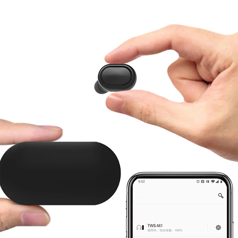 earphones with charging box headphone power headsets (14)