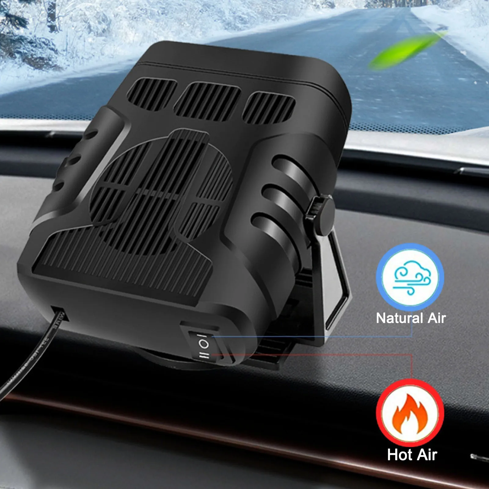 2 In 1 Auto Heizung 12V/24V Tragbare Leistungsstarke Auto Heizung 360 Grad  Rotation Auto Defroster Für auto Auto Zubehör - AliExpress