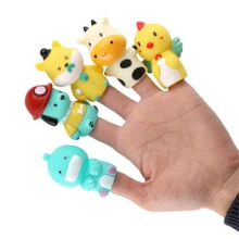 5 шт. ПВХ Милые Мультяшные биологические животные пальчиковые игрушки для детей Детские куклы реквизит история для мальчиков и девочек пальчиковые куклы