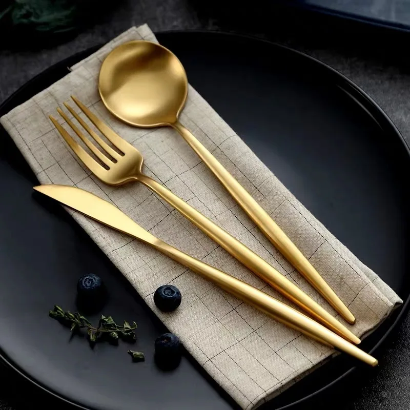 

4pcs Cutlery Set Stainless Steel Flatware Kitchen Set Dinnerware Set Knife Spoon Fork Tableware Set