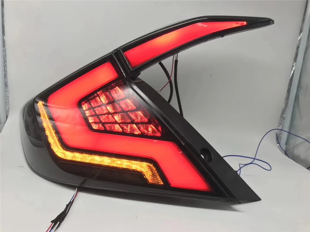 1 комплект для Honda Civic задний фонарь Civic светодиодный задний фонарь DRL светодиодный динамический сигнал тормоза заднего хода аксессуары