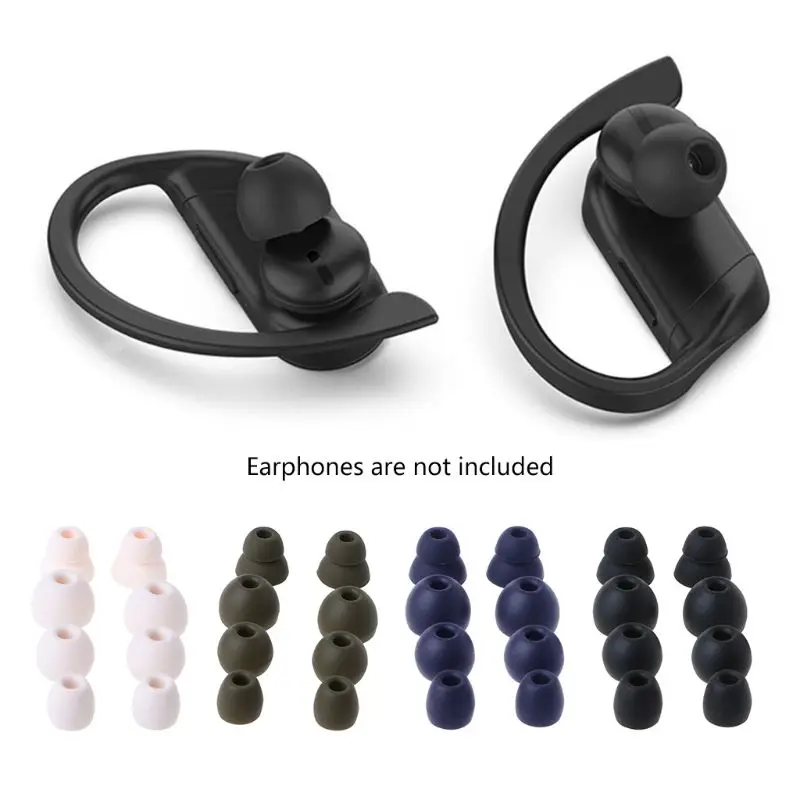 

4Pair Silicone Earbuds Ear Tips In-Ear Earphone Soft Cover for Powerbeats Pro X3UB