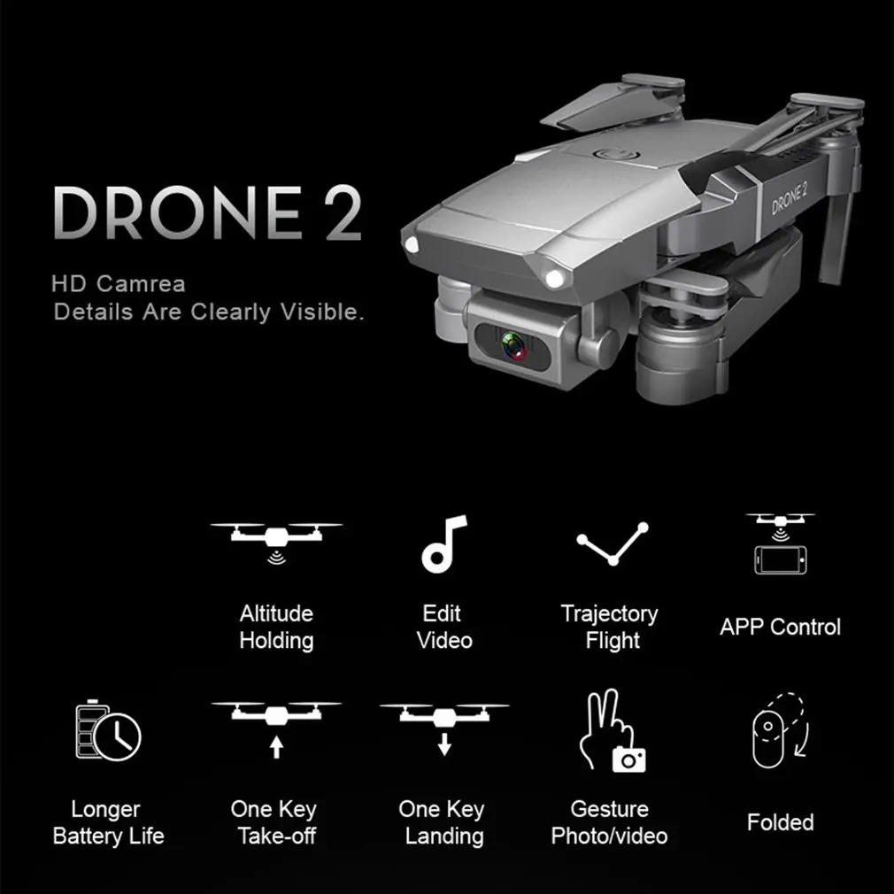 E68 складной Дрон с 720P 1080 4K Камера Дроны с видом от первого лица 6-осевой гироскоп жест фото удержания высоты складной Дрон RC дроны