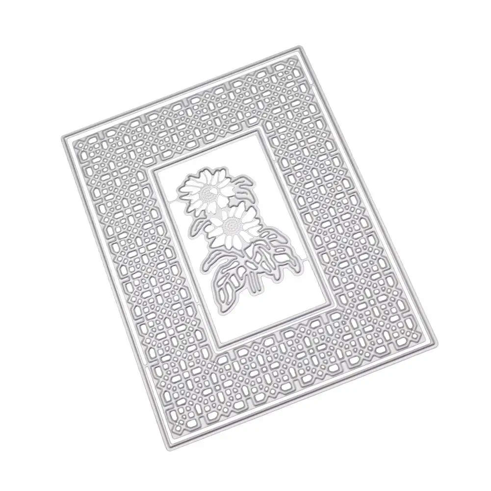  Irregular Flower Bow Background Cutting Dies DIY Etched Carbon Steel Cutting Dies Scrapbooking For  - 4000241485736