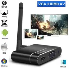 Mira экран X6W беспроводной HDMI VGA AV адаптер ТВ палка Wifi Дисплей ключ приемник Miracast Airplay зеркальный экран для iOS в автомобиль