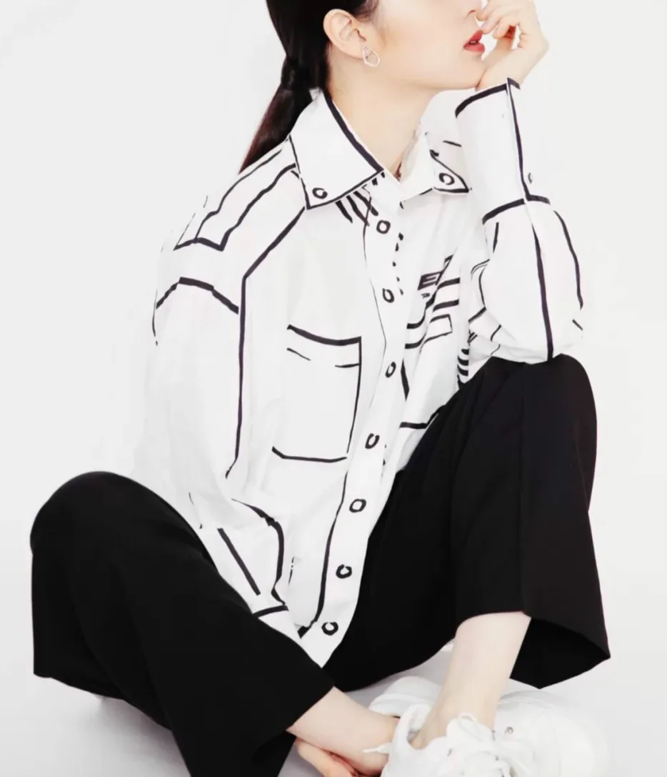 XITAO Solid Color Strap Blouse Women Loose Fashion
