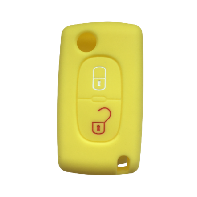 for Peugeot 308 folding 3-key silicone key case 307 207 206 key bag 408 remote control protective sleeve