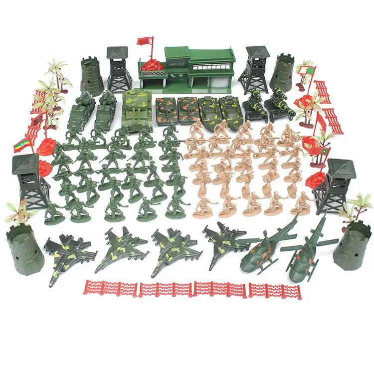 World War II Soldier Toy Soldier Set 122 Pieces 6 Cm Boy Military Sand Table Model a Generation