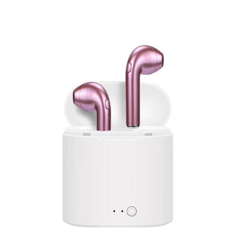 rose gold I7s Tws Bluetooth наушники мини беспроводные наушники спортивные наушники с зарядным устройством для телефона xiaomi - Цвет: rose gold
