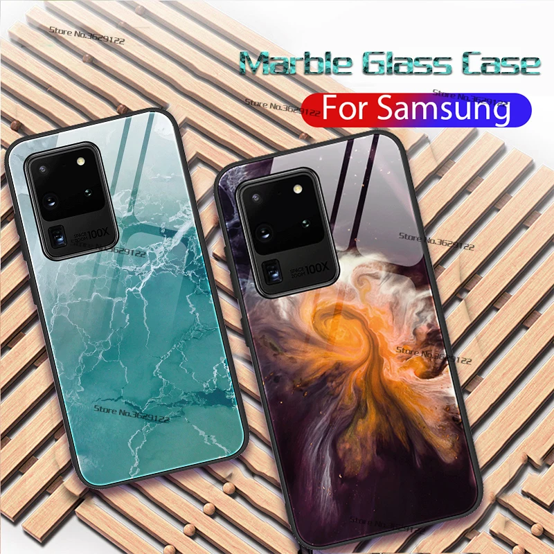 Чехол для Samsung A51 закаленное стекло жесткая задняя крышка Galaxy A71 чехлы телефонов