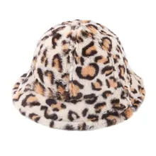 Зимняя Рыбацкая шляпа для мальчиков и девочек, теплый модный Леопардовый берет, женская шляпа, Женская шляпка