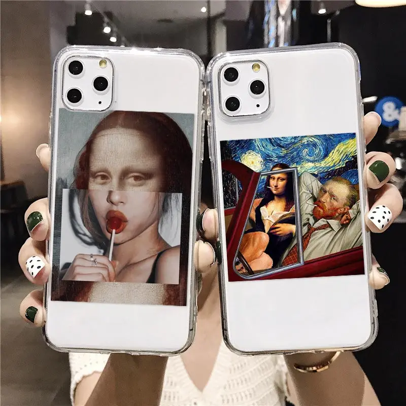 Силиконовый чехол для iPhone 12 mini 7 8 6s Plus Xr Xs 11 Pro Max SE2020 прозрачный с забавным рисунком