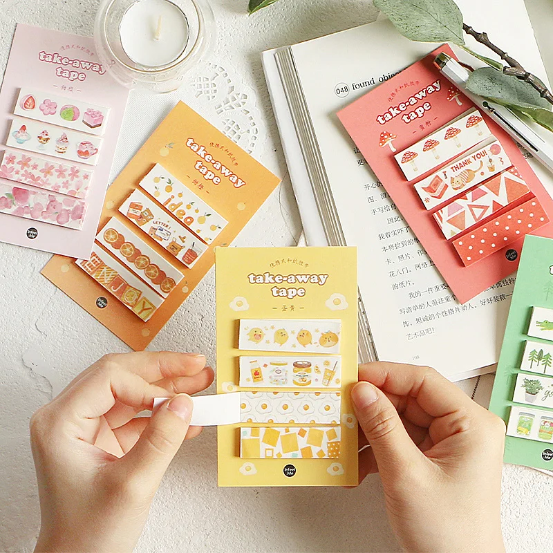 

80 Pcs/set Kawaii Sticky Note Cute Cartoon Sticker Flakes Korean Adhesive Decoration Stickers Scrapbooking Stationery