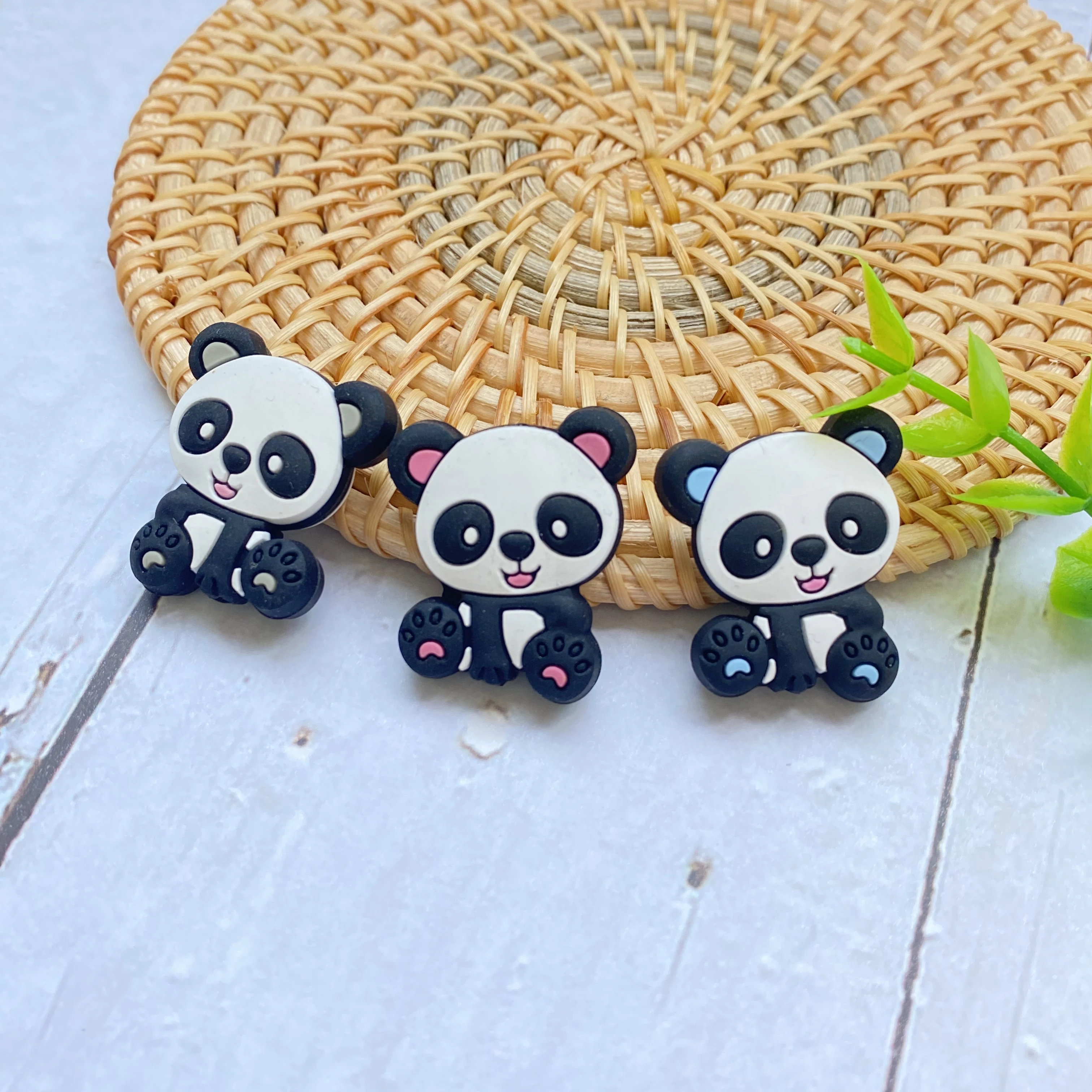 10PCS BPA Free Silicone Mini Rainbow Beads Baby Silicone Toy Teethers For Pacifier Chains