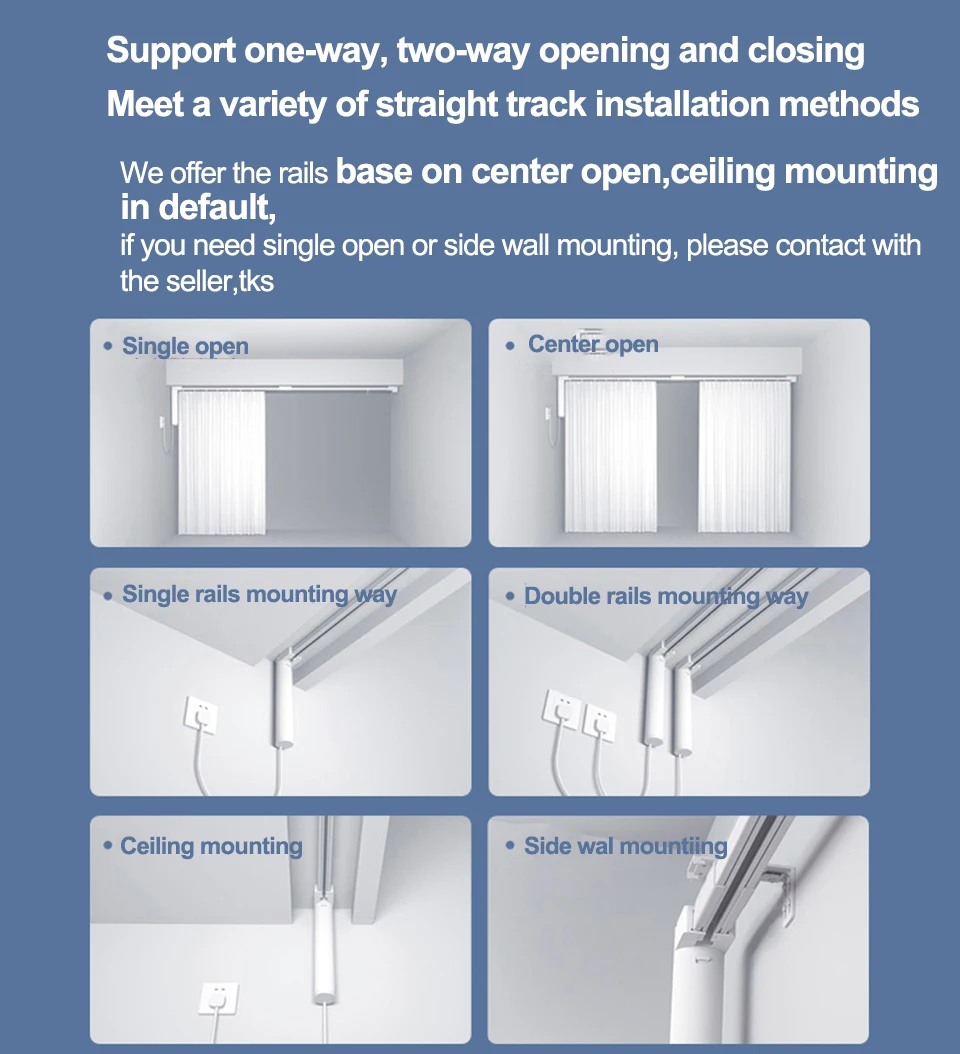 Personalizável CurtainTrack Para Zigbee dooya motor Super