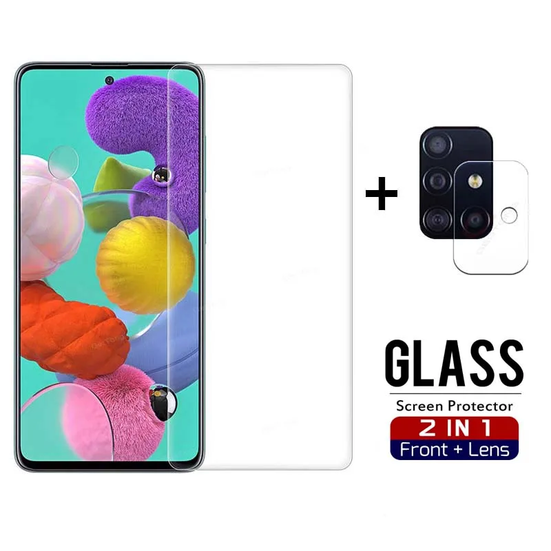 Для Samung A51 стекло полное покрытие закаленное для Samsung Galaxy A71 A70 A50 Защитная пленка