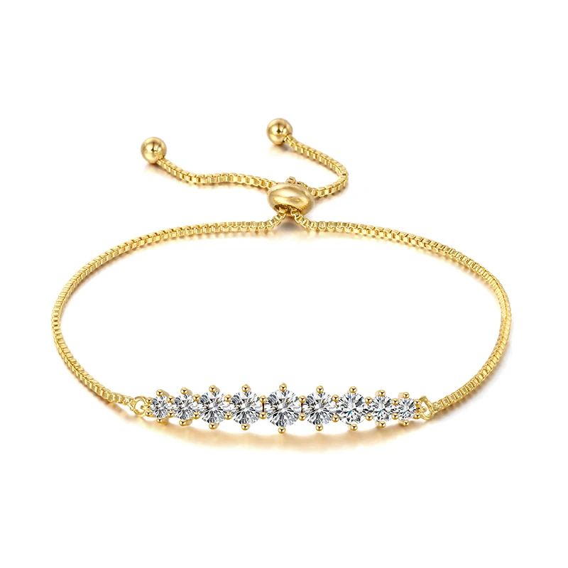 WEIMANJINGDIAN Новое поступление большой и маленький круглый, кубический цирконий браслет cz для женщин или свадебной вечеринки