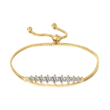 WEIMANJINGDIAN Новое поступление большой и маленький круглый, кубический цирконий браслет cz для женщин или свадебной вечеринки