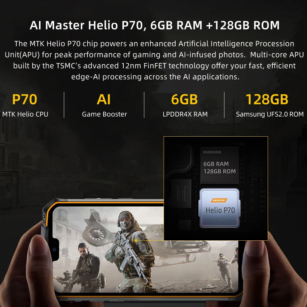 Doogee S68 Pro смартфон с 5 9 дюймовым дисплеем восьмиядерным процессором Helio P70 ОЗУ 6 ГБ