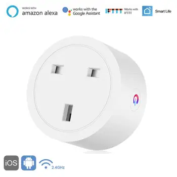 

WiFi Smart Plug UK Adaptor Wireless Remote Voice Control Power Energy Monitor Outlet Timer Socket For Alexa Google Home