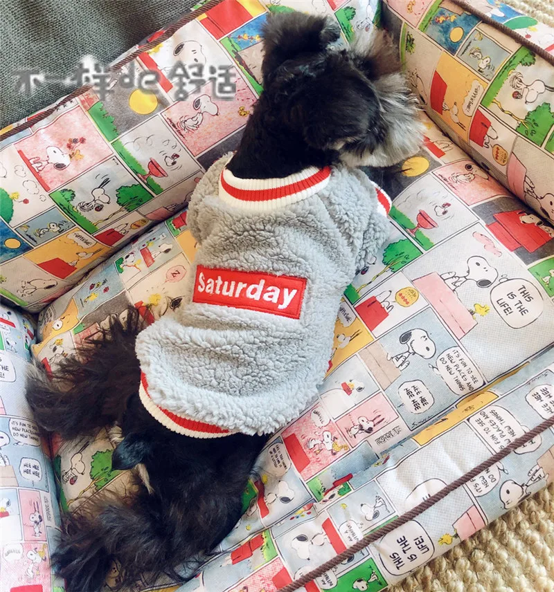 Gray Теплые пижамы из флиса для собак, мягкий свитер для кошек, одежда для маленьких собак, зимний свитер для собак - Цвет: Gray