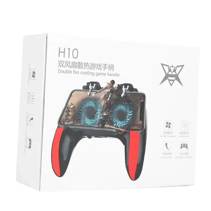 H10 четырехпальцевые ключи связь игра ручка телескопическая Gampad с двойные вентиляторы для PUBG физическое давление Съемки быстро