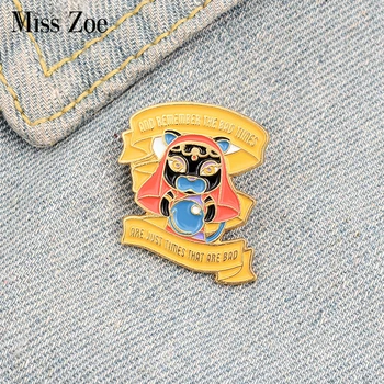 

Witch Cat Enamel Pin Crystal Ball Bad Times Brooches Cats Badge Bag Shirt Lapel Pin Buckle Quote Jewelry Gift for Friends Lovers