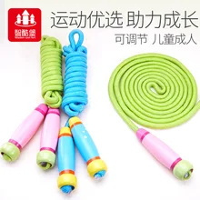 Мультяшная детская деревянная качественная Скакалка Регулируемая длина Скакалка для детей в детском саду для взрослых. 16