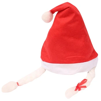 

10Pcs/Lot Christmas Decorative Hats with Braid Ball Kids Dress Up Props Christmas Party Decoration