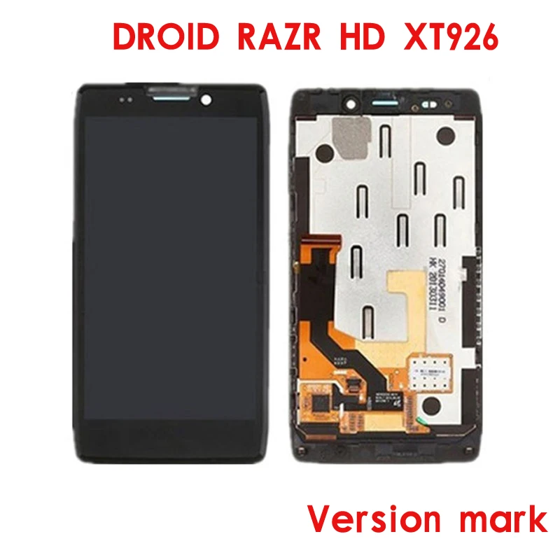 

For Moto DROID RAZR HD XT926 XT925 Lcd Display with Touch screen panel Digitizer with bezel Frame assembly parts